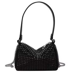 Elegant Black Studded Women's Bag